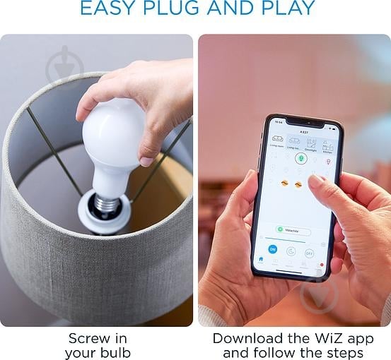 Умная лампа WIZ Smart Wi-Fi 13 Вт A60 матовая E27 220 В 2700-6500 К 929002449602 - фото 6