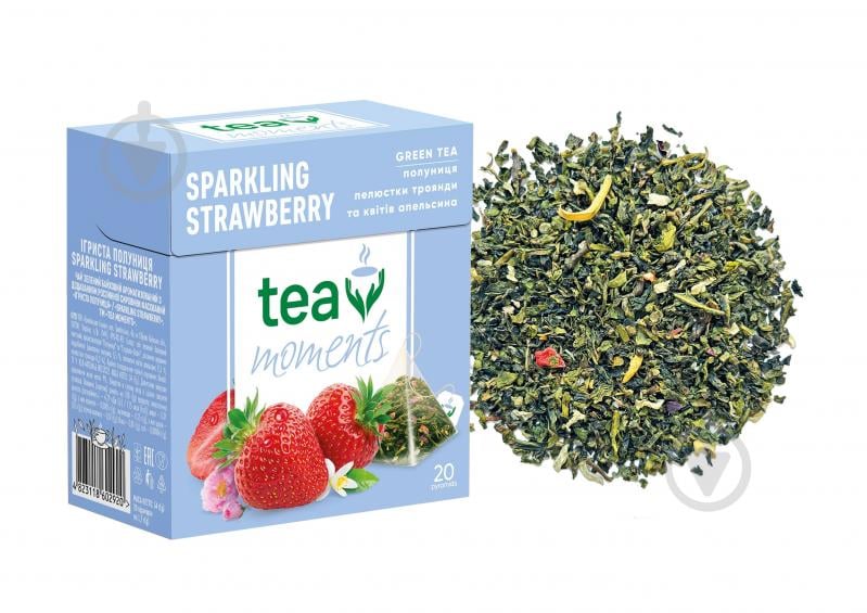 Чай Tea Moments Sparkling Strawberry в пирамидках 20 шт. 34 г - фото 2