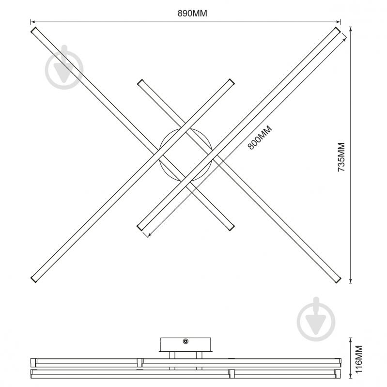 Люстра світлодіодна LIGHT SET LILEYA LS89 4x55 Вт білий - фото 6