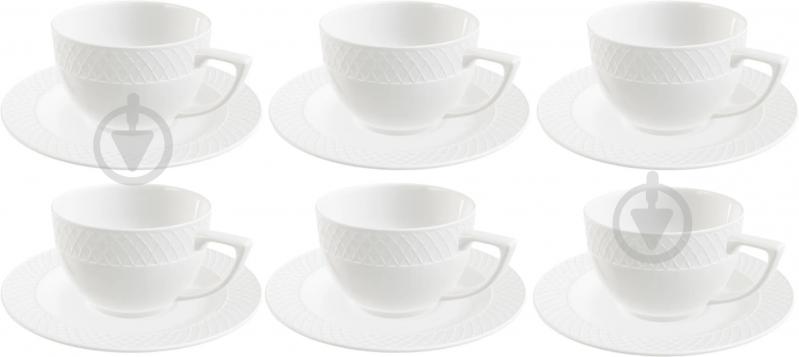 Набір чашок із блюдцями Wilmax Julia 12 предметів 170 мл WL-880106 / 6C - фото 2 Набір чашок із блюдцями Wilmax Julia 12 предметів 170 мл WL-880106 / 6C - фото 2