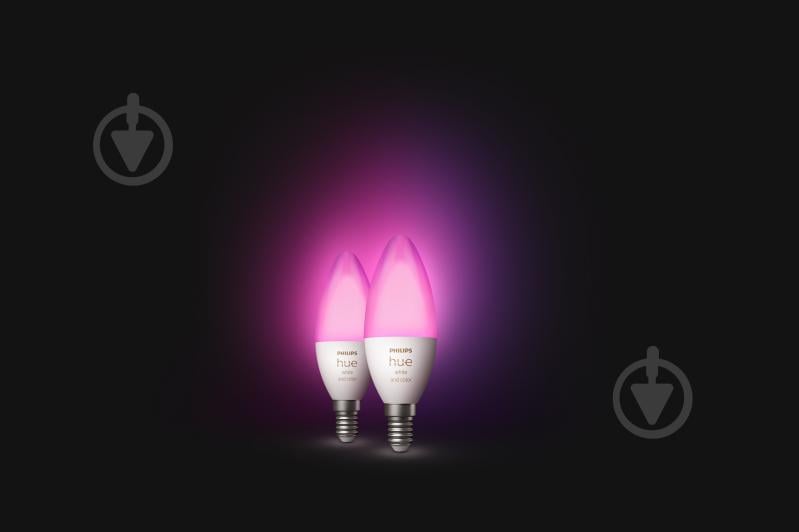 Розумна лампа Philips hue Smart 2 шт. 5,3 Вт C37 матова E14 220 В 2000-6500 К 929002294210 - фото 3