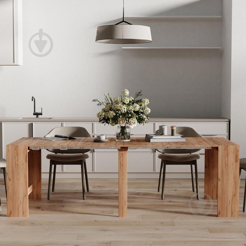 Стол-трансформер ART IN HEAD Снейк 430(2400)x900x750мм дуб крафт золотой/дуб крафт золотой - фото 3 Стол-трансформер ART IN HEAD Снейк 430(2400)x900x750мм дуб крафт золотой/дуб крафт золотой - фото 3