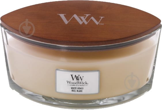 Свеча ароматическая Woodwick Ellipse White Honey 453г - фото 2