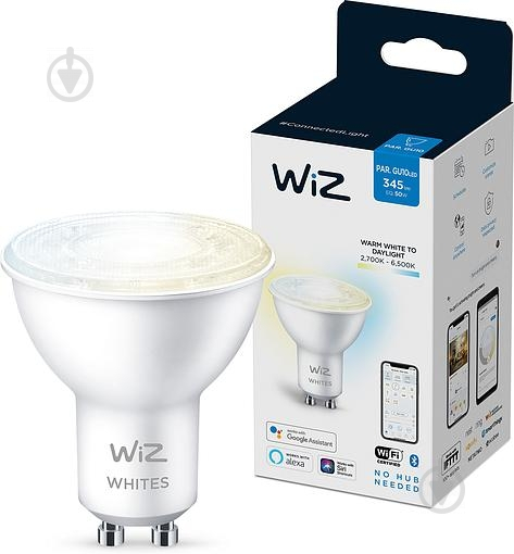 Розумна лампа WIZ Smart RGB Wi-Fi DIM 4,7 Вт MR16 матова G5.3 220 В 2700-6500 К 929002448302 - фото 1