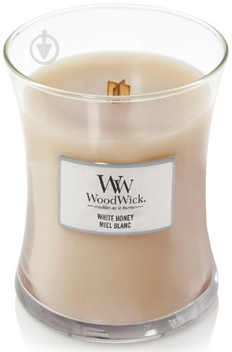 Свеча ароматическая Woodwick Medium White Honey 275 г - фото 1