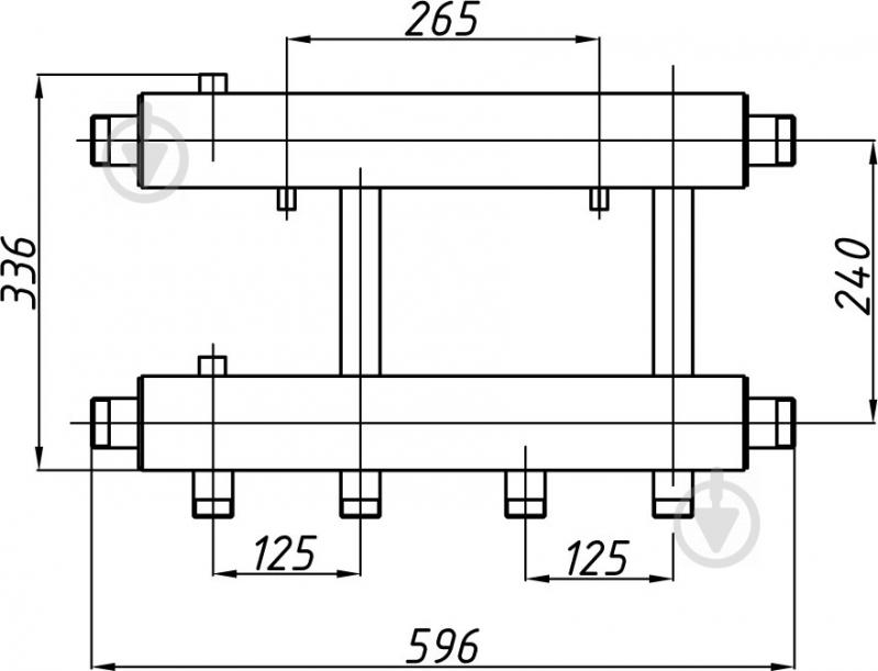 Колектор Termojet в ізоляції 2+1 вниз К22Н.125(240) - фото 2