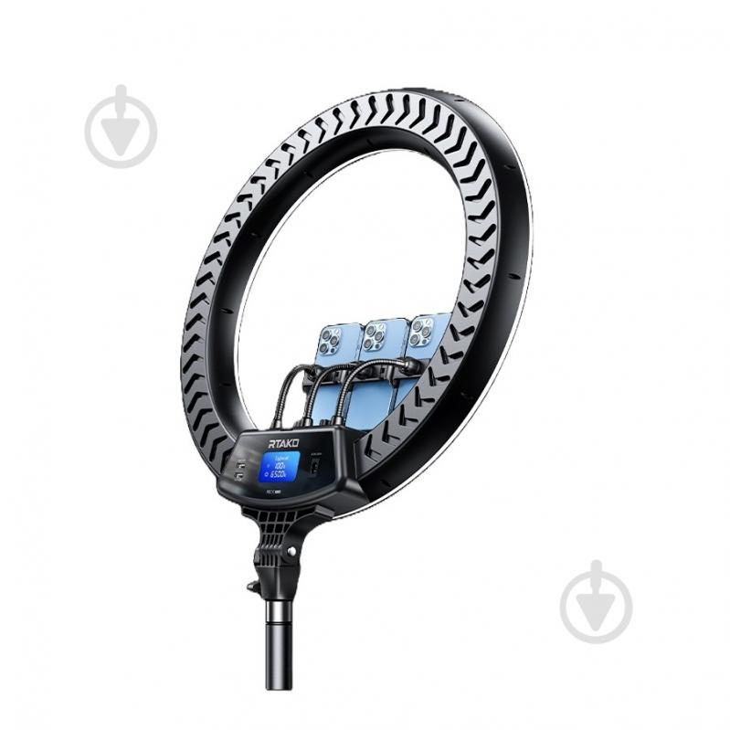 Светильник кольцевой RTAKO AR-GTB01-18S Digital display Ring Light ABS 18" (6942063218661) - фото 2