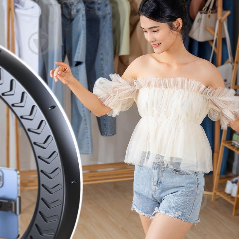 Светильник кольцевой RTAKO AR-GTB01-18S Digital display Ring Light ABS 18" (6942063218661) - фото 4