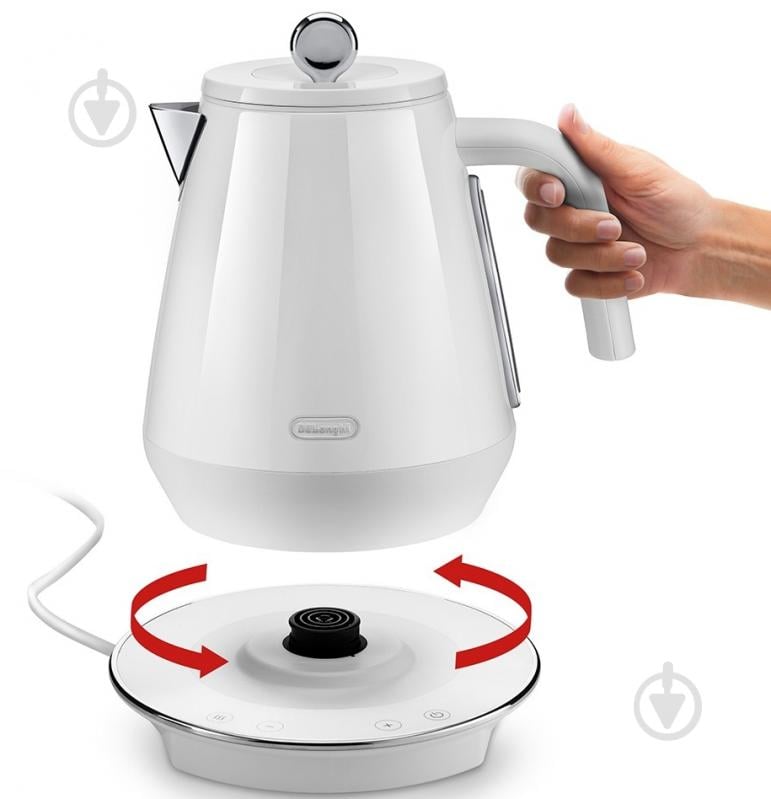 Електрочайник Delonghi KBY 2011 W Eclettica SpecialTea 1.7 л білий - фото 2