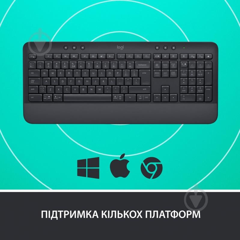 Клавиатура беспроводная Logitech Signature K650 - Ua (920-010945) graphite - фото 6