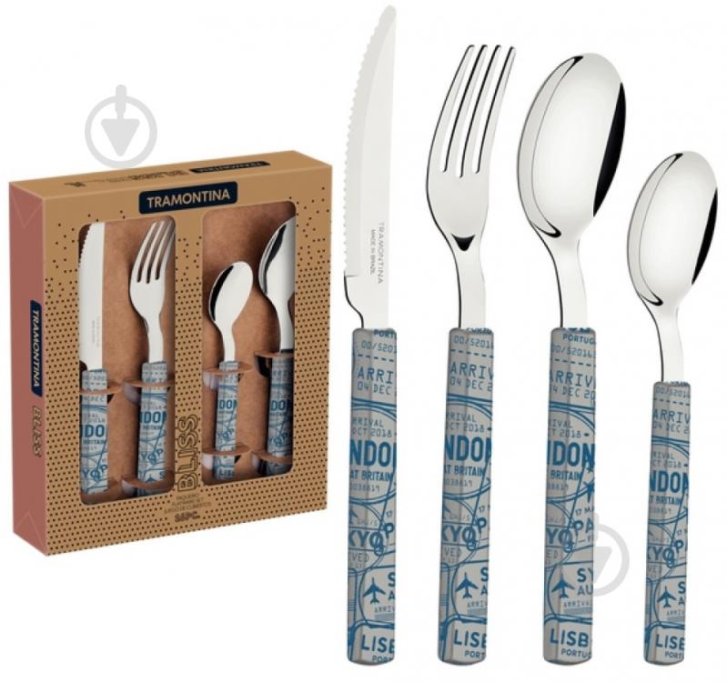 Набор столовых приборов Tramontina Bliss 16 предметов Light Gray (29899/128) - фото 3 Набор столовых приборов Tramontina Bliss 16 предметов Light Gray (29899/128) - фото 3