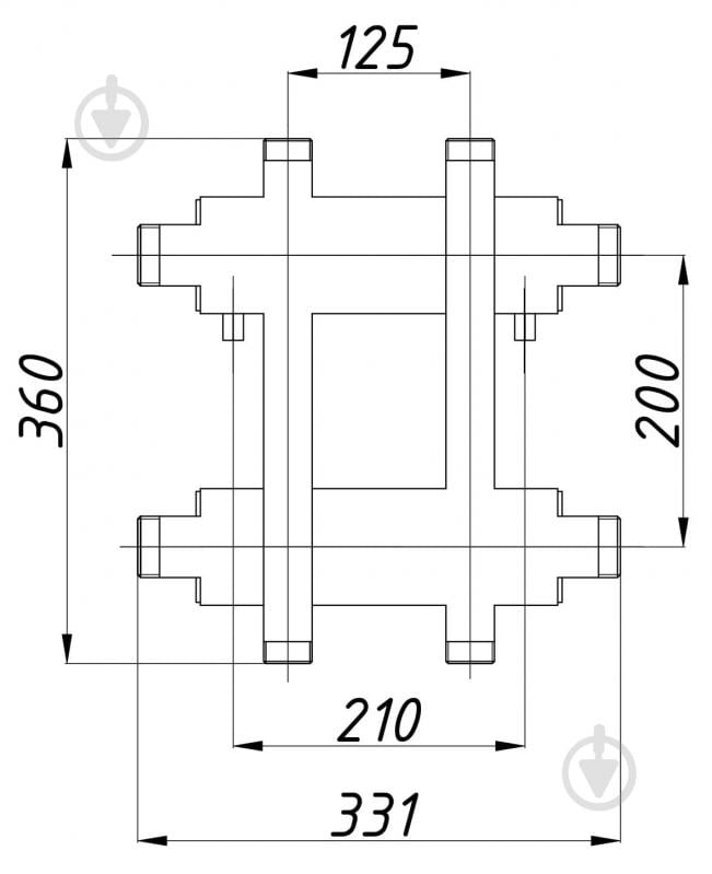 Коллектор Termojet в изоляции 2+1 вверх/вниз К22ВН.125(200) - фото 2