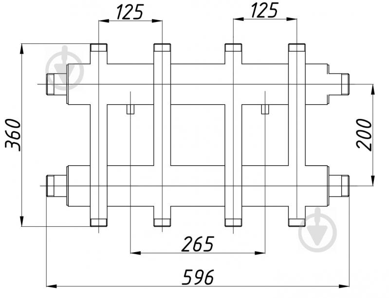Коллектор Termojet в изоляции 4+1 вверх/вниз К42ВН.125(200) - фото 2