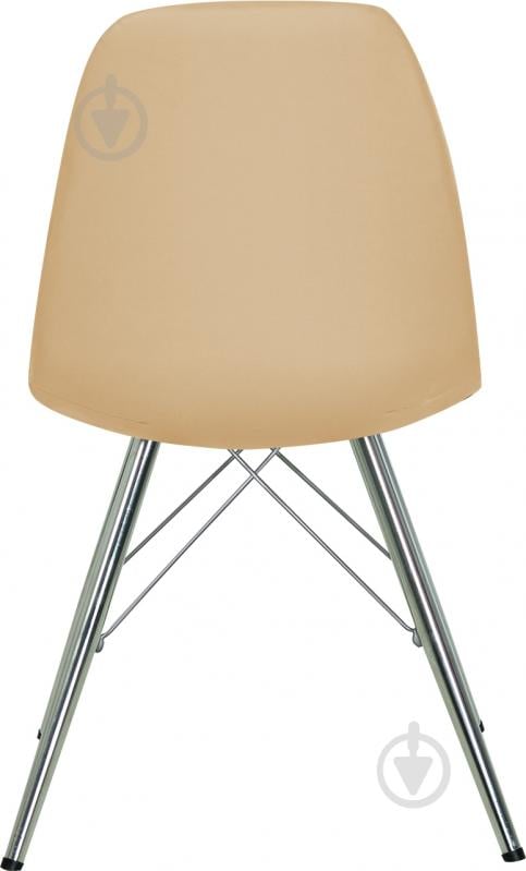 Стул обеденный Nowy Styl LIYA 4LX CHROME (BOX-1) RMB ECO-07 бежевый / хром - фото 2