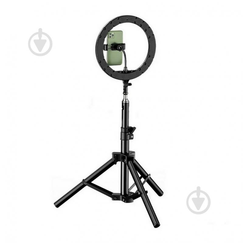Комплект блогера RTAKO ZJ-ZBT01 Live Streaming Stand with Ring Light and Floor Tripod ABS Black - фото 2 Комплект блогера RTAKO ZJ-ZBT01 Live Streaming Stand with Ring Light and Floor Tripod ABS Black - фото 2