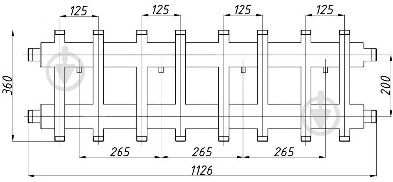 Коллектор Termojet в изоляции 8+1 вверх/вниз К82ВН.125(200) - фото 2