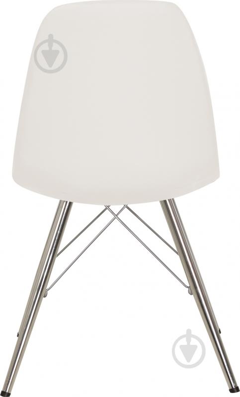 Стул обеденный Nowy Styl LIYA 4LX CHROME (BOX-1) RMB ECO-50 слоновая кость / хром - фото 2
