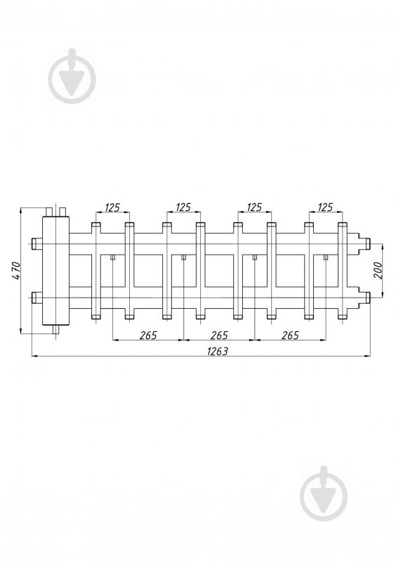 Коллектор Termojet в изоляции с гидрострелкой 8+1 вверх/вниз КГС82ВН.125(200) - фото 2