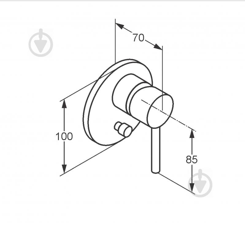 Внешняя часть смесителя для душа Kludi Bozz 387160576 - фото 2