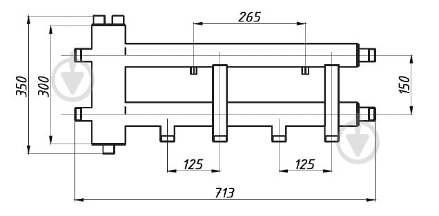 Коллектор Termojet в изоляции с гидрострелкой2 вниз mini КГС22Н.125(150) - фото 2