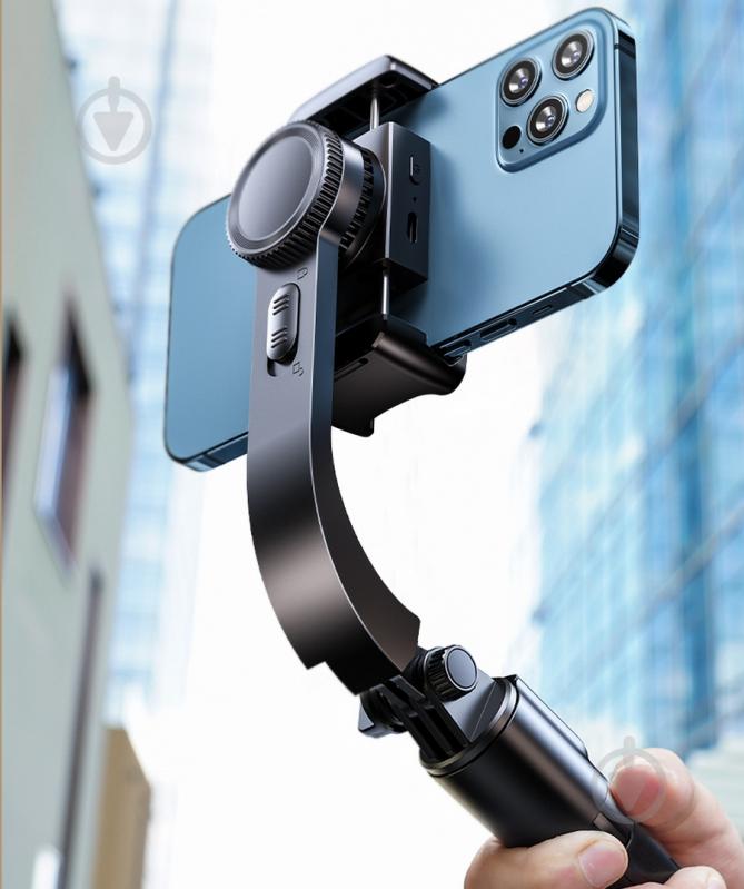 Держатель для смартфона L08 Mini Anti-shake Gimbal Black (6930539525849) RTAKO [019] Black - фото 13