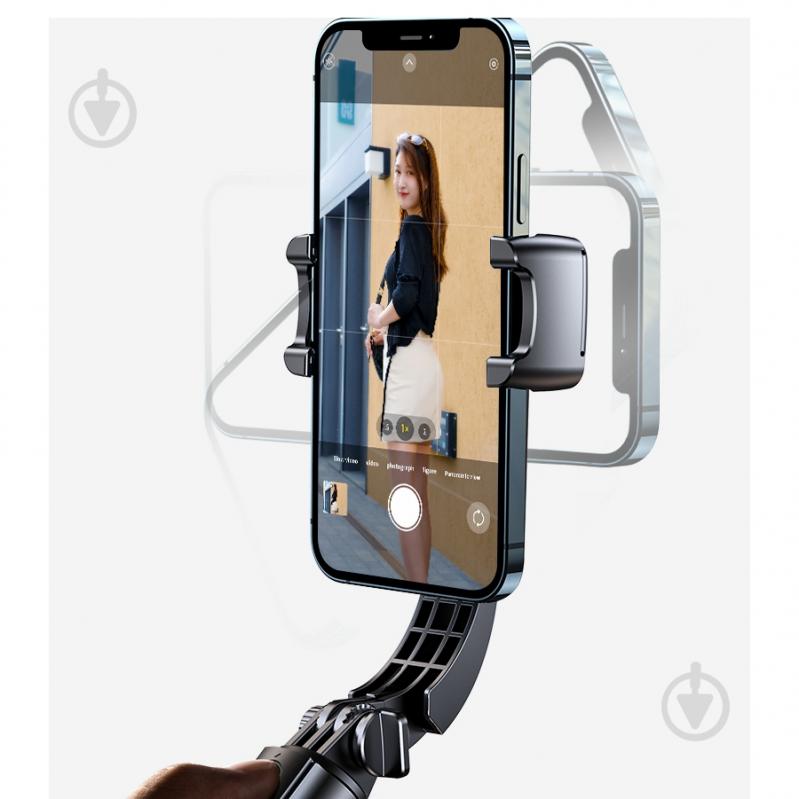 Держатель для смартфона L08 Mini Anti-shake Gimbal Black (6930539525849) RTAKO [019] Black - фото 12
