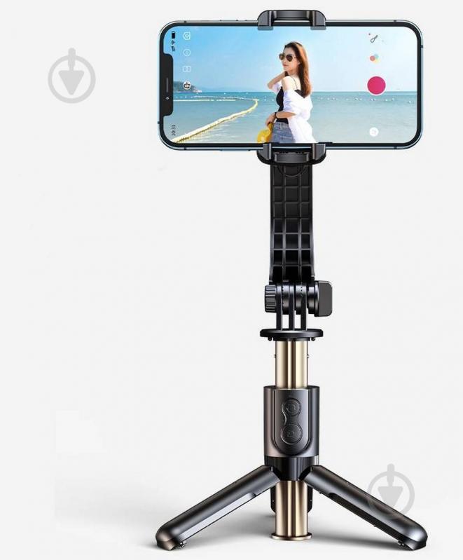 Держатель для смартфона L08 Mini Anti-shake Gimbal Black (6930539525849) RTAKO [019] Black - фото 11