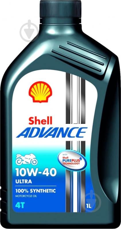 Моторное масло SHELL Advance 4T Ultra 10W-40 1 л (ТОВ-У510184) - фото 1