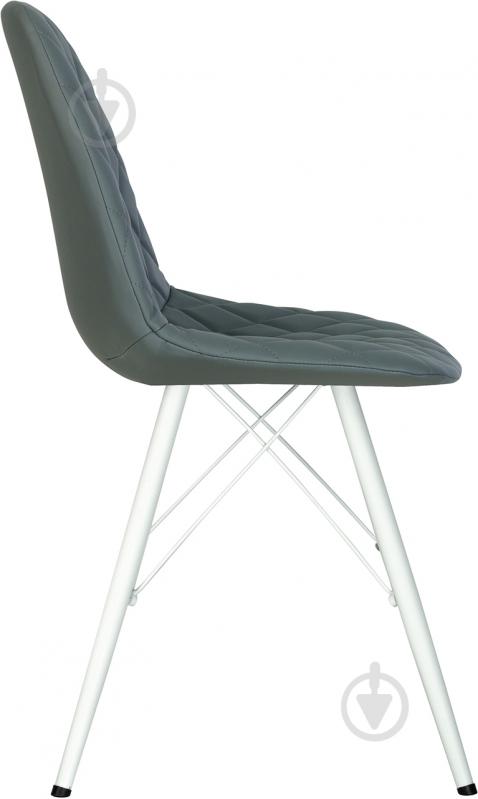 Стул обеденный Nowy Styl LIYA 4LX WHITE (BOX-1) RMB ECO-70 серый / белый - фото 5