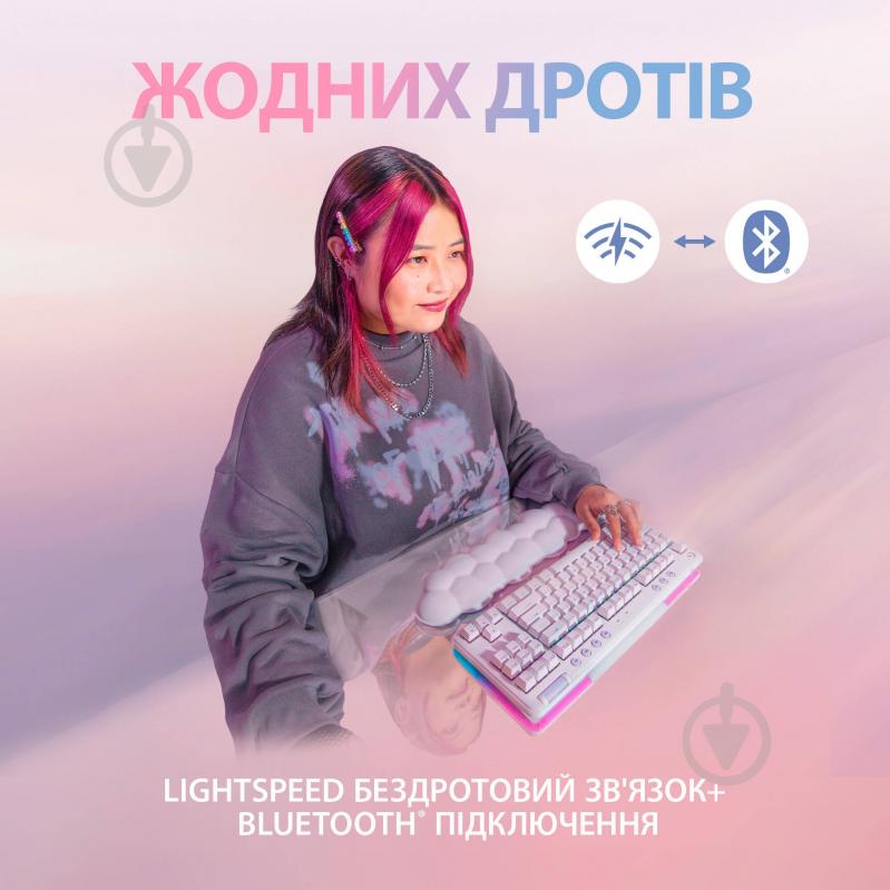 Клавиатура беспроводная Logitech G715 Wireless Gaming Keyboard - Ua - Linear (920-010692) off-white - фото 3