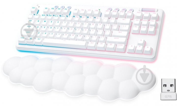 Клавиатура беспроводная Logitech G715 Wireless Gaming Keyboard - Ua - Linear (920-010692) off-white - фото 1