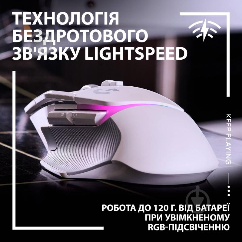 Мышка беспроводная Logitech G502 X Plus white (910-006171) - фото 3