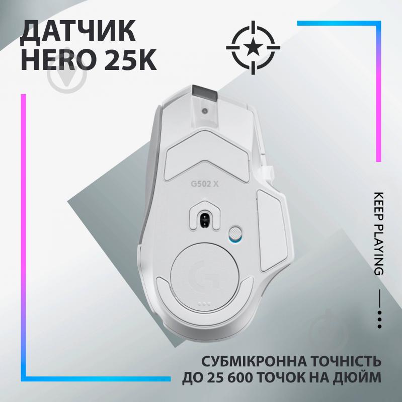 Мышка беспроводная Logitech G502 X Plus white (910-006171) - фото 4