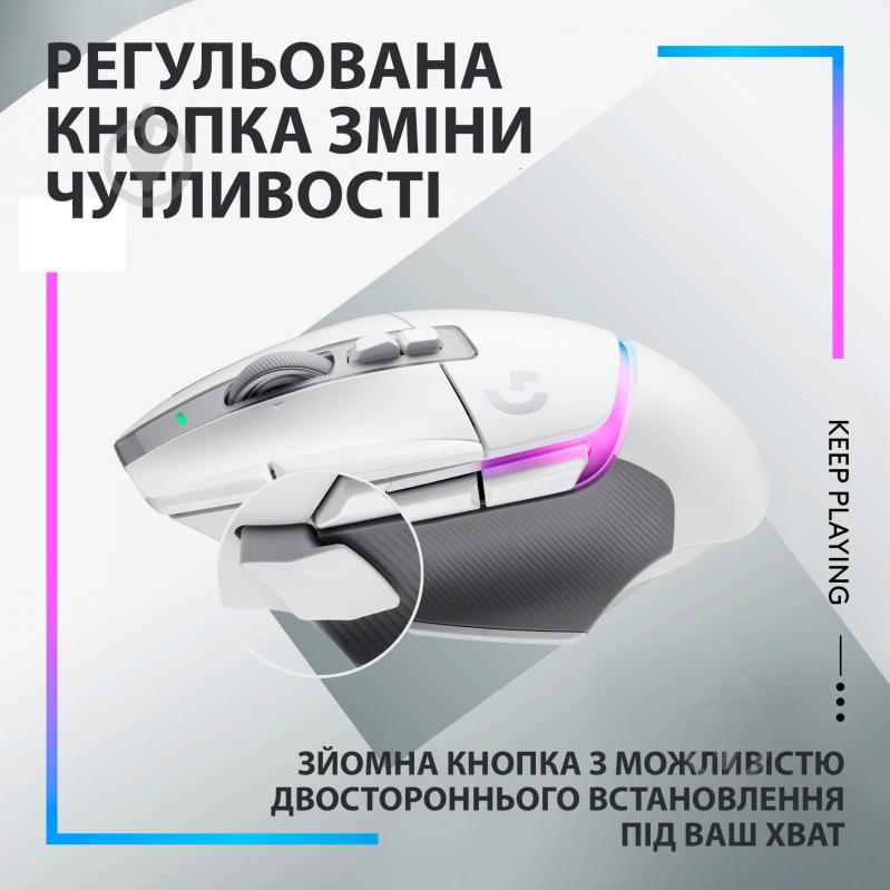 Мышка беспроводная Logitech G502 X Plus white (910-006171) - фото 6