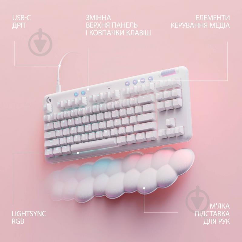 Клавиатура игровая Logitech G713 – Ua - Tactile (920-010422) off-white - фото 6