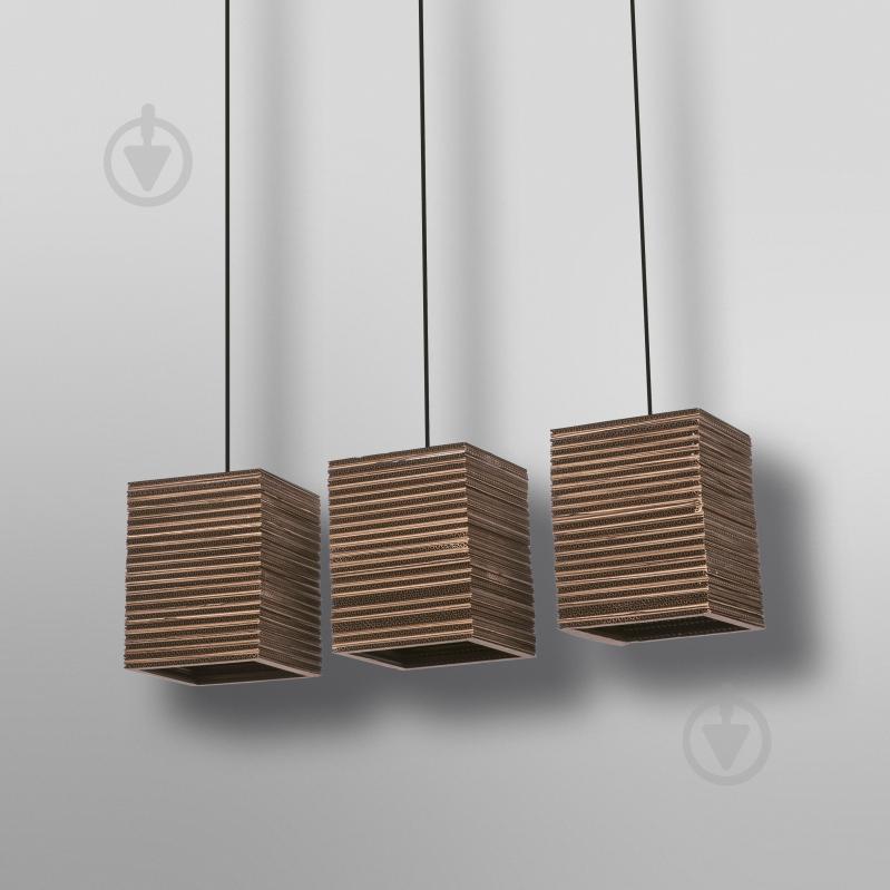ВИТРИНА! Подвес Ledvance Decor Cardboard Square Pendant Brown 3x/E27 - фото 5
