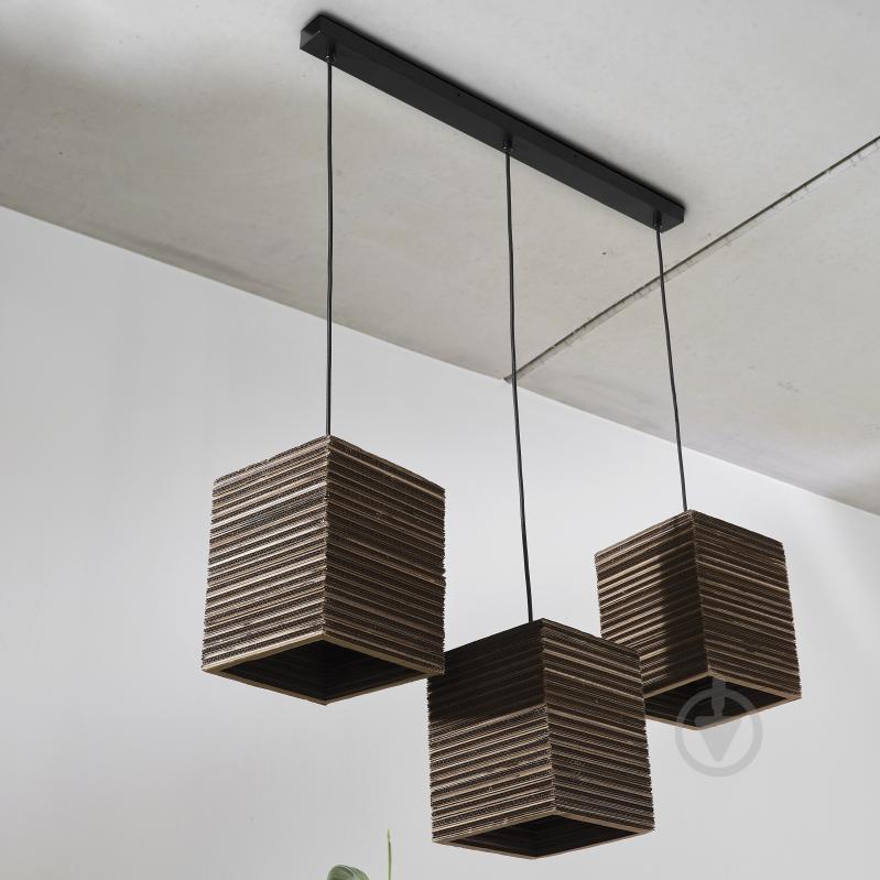 ВИТРИНА! Подвес Ledvance Decor Cardboard Square Pendant Brown 3x/E27 - фото 6