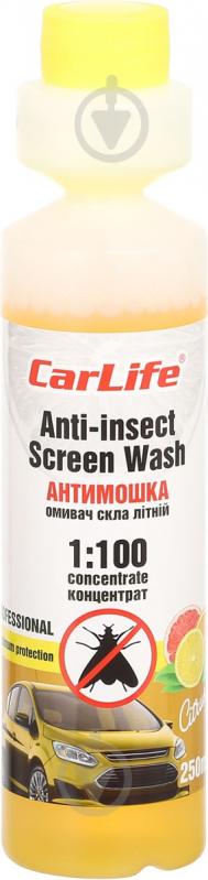 Омивач скла CarLife Anti-insect Screen-Wash CF034 цитрус літо -5 °С 0.25 л - фото 1