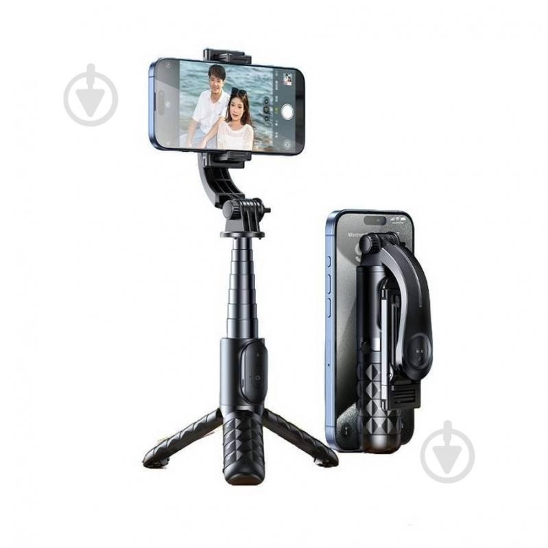Трипод RTAKO Q10R Mini Clip selfie stick Black (6942063215332) - фото 3