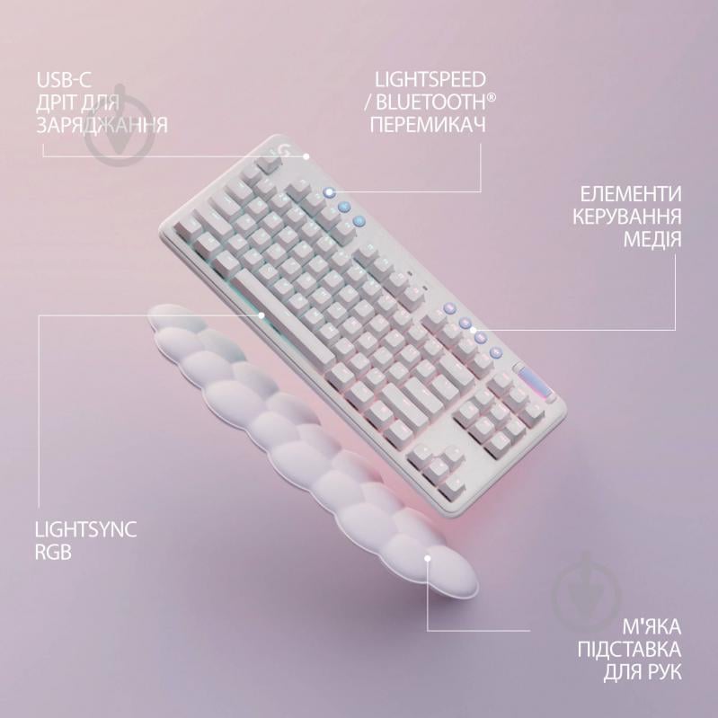 Клавиатура беспроводная Logitech G715 Wireless Gaming Keyboard – Ua - Tactile (920-010465) off-white - фото 6