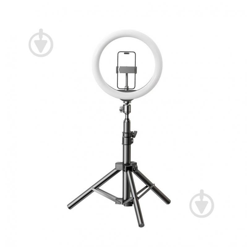 Комплект блогера RTAKO ZJ-ZBT01 Live Streaming Stand with Ring Light and Floor Tripod ABS Black (6942063215400) - фото 1 Комплект блогера RTAKO ZJ-ZBT01 Live Streaming Stand with Ring Light and Floor Tripod ABS Black (6942063215400) - фото 1