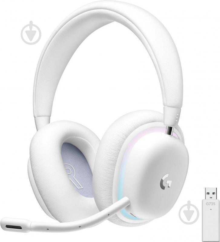 Наушники Logitech G735 Wireless Gaming Headset off-white (981-001083) - фото 1