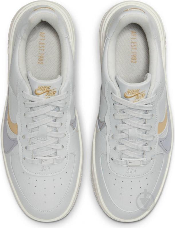 Кроссовки женские демисезонные Nike W AF1 PLT.AF.ORM DJ9946-002 р.38 серые - фото 6