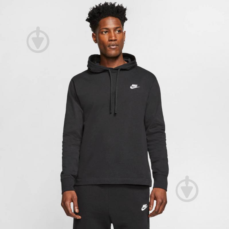 Джемпер Nike M NSW CLUB HOODIE PO JSY BV2749-010 р. L черный - фото 2