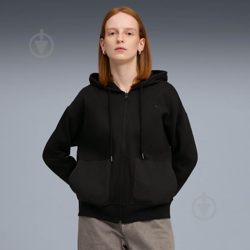 Джемпер Puma HER Relaxed Full-Zip Hoodie FL 68815001 р.L чорний - фото 1