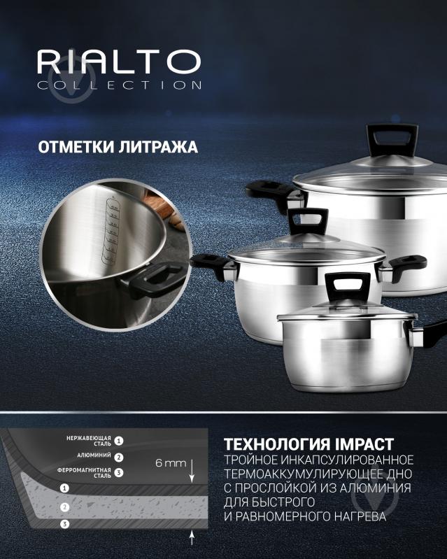 Кастрюля с крышкой Polaris Rialto-24C - фото 14