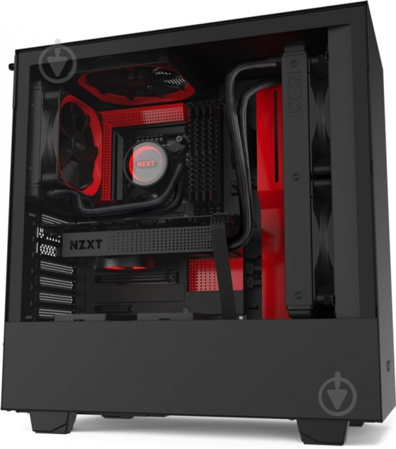 Корпус NZXT H510 Matte Black/Red (CA-H510B-BR) - фото 13