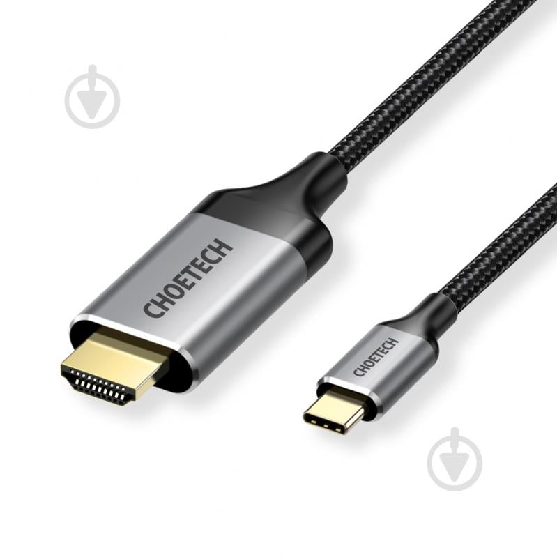 Кабель Choetech CH0021-BK USB-C на HDMI 4K 60 Гц 1,8 м черный (CH0021-BK) - фото 1