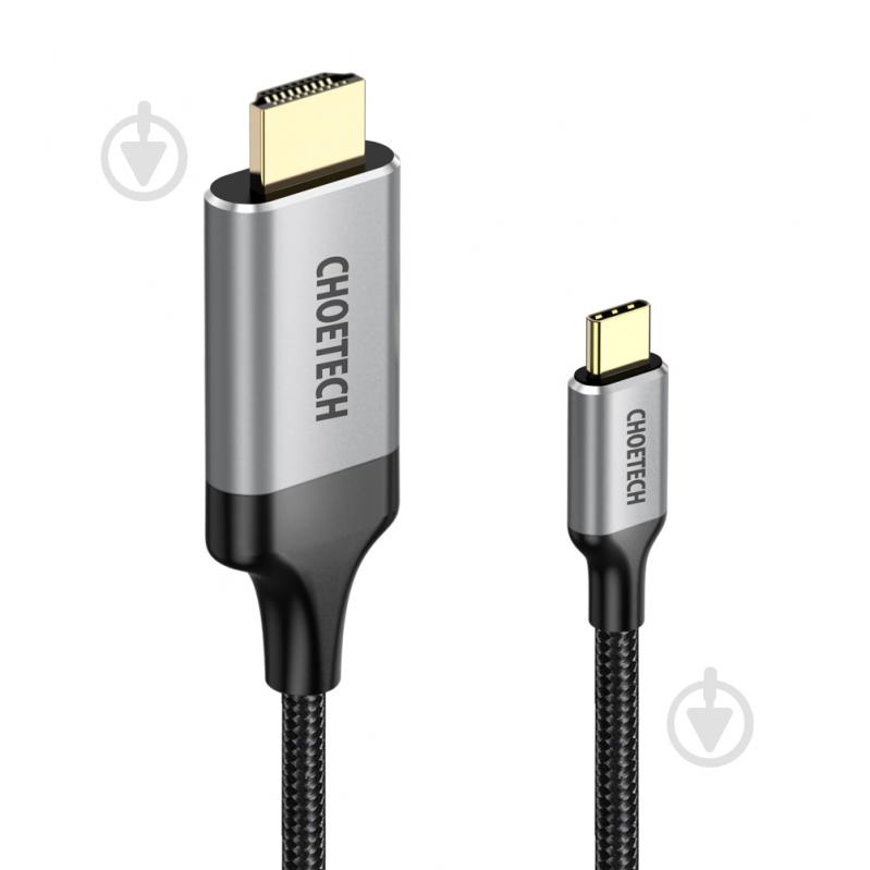 Кабель Choetech CH0021-BK USB-C на HDMI 4K 60 Гц 1,8 м черный (CH0021-BK) - фото 3