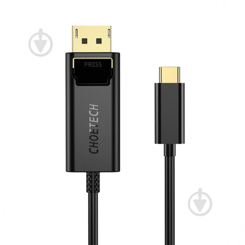 Кабель Choetech XCP-1801BK, USB-C на DisplayPort, 4K 60 Гц 1,8 м black (XCP-1801BK) - фото 2